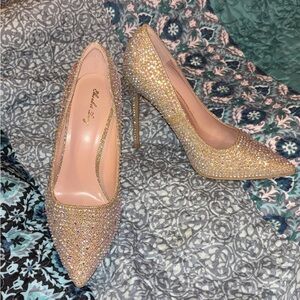 Rhinestone high heels